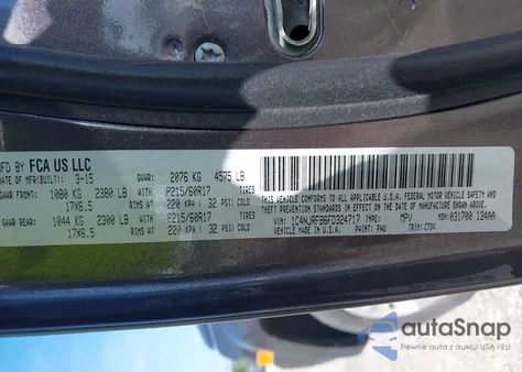 2015 Jeep Patriot Latitude from USA, damaged, VIN 1C4NJRFB6FD324717